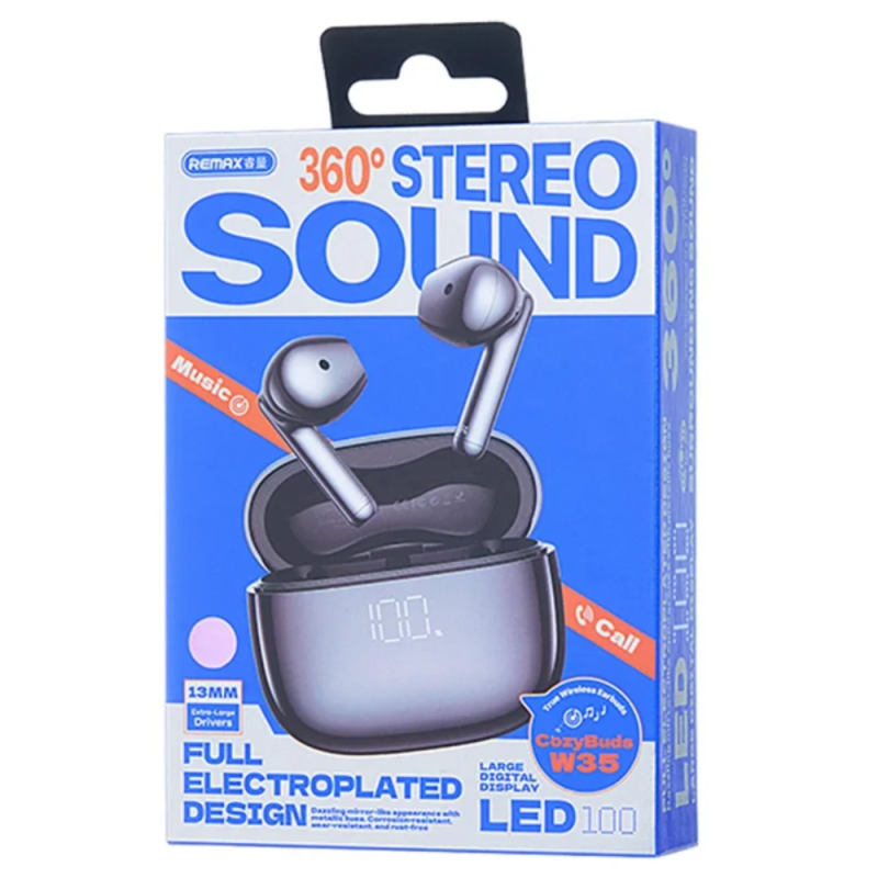 Écouteurs Sans Fil Remax CozyBuds W35 - Violet — REMAX · Smarty Paris 18e